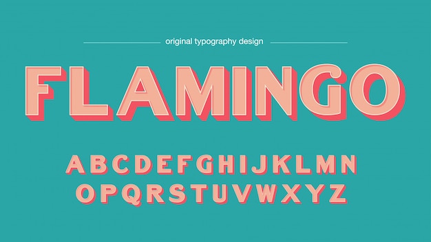 Vintage Bold Bevel Salmon Typography