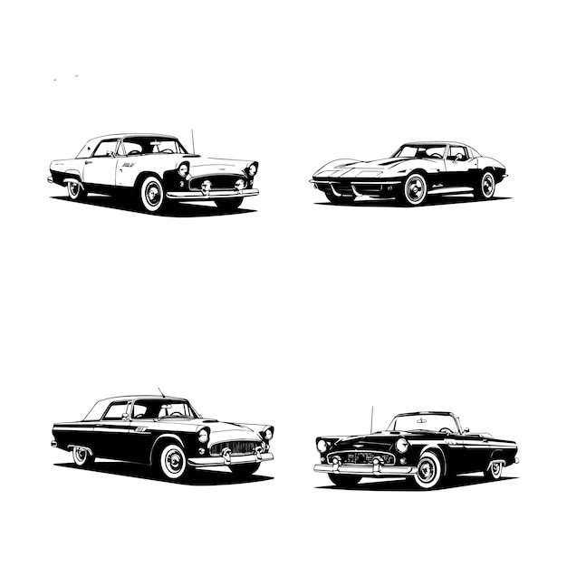 Vintage Car Vector Graphics HighQuality Classic Designs dla Twoich projektów