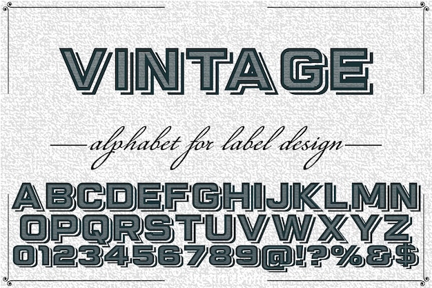 Plik wektorowy vintage czcionki typografii