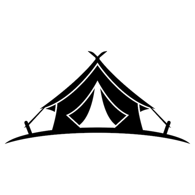 Vintage Emblematy Kempingowe I Przygody Na świeżym Powietrzu, Logo I Odznaki Namiot Obozowy W Lesie Lub Górach Sprzęt Kempingowy Vector