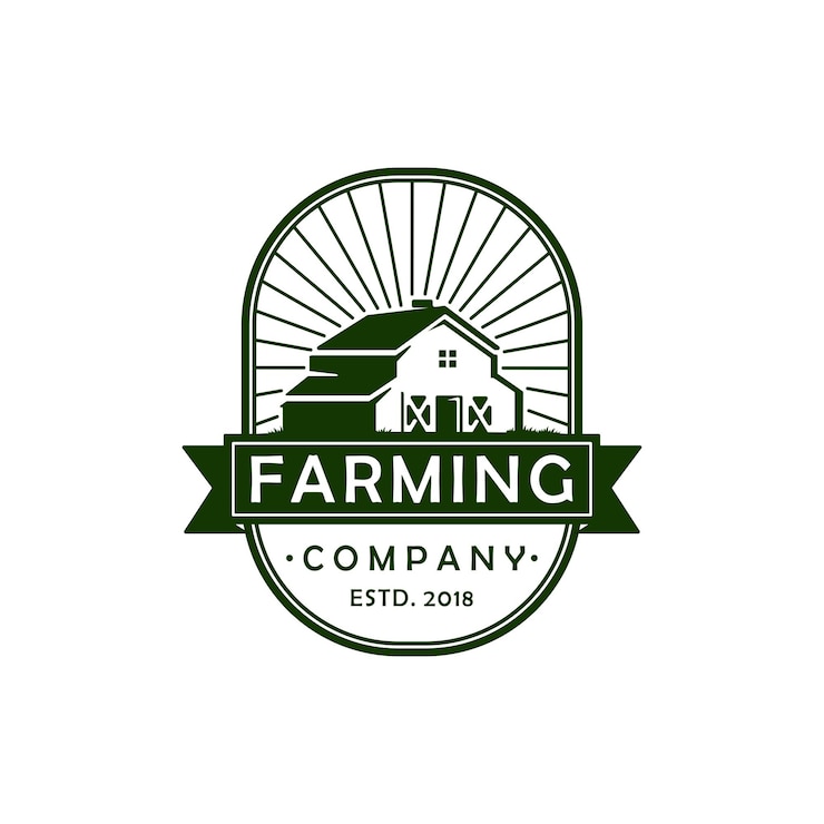 Wektor vintage farm house barn godło logo design
