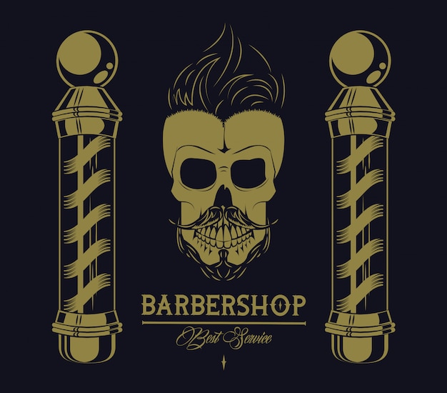 Plik wektorowy vintage godło barbershop