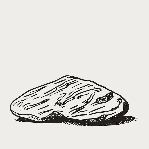 Vintage grawerowany kamień czarno-biały ilustracja wektorowa