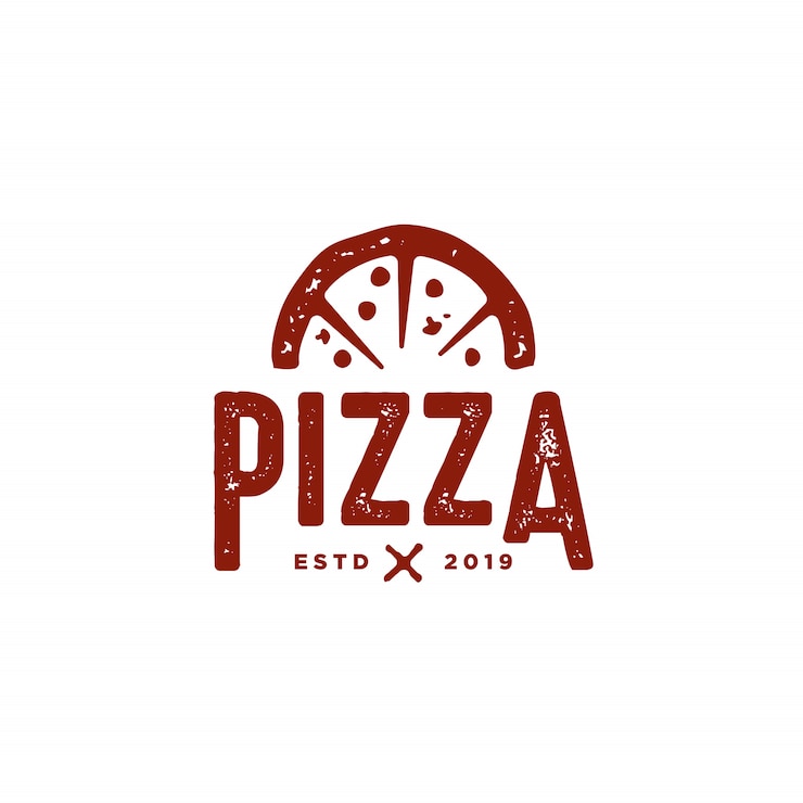 Wektor vintage grunge pizza logo