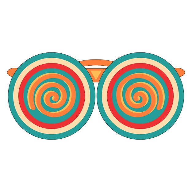 Vintage karnawałowe hipnotyczne okulary imprezowe