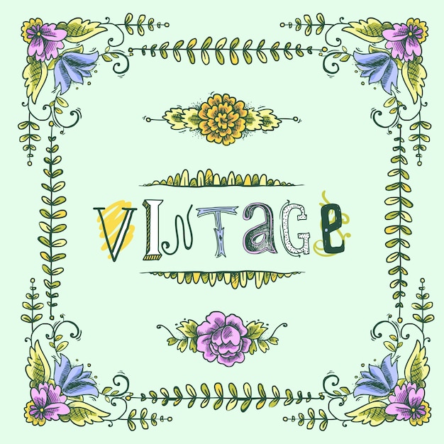 Plik wektorowy vintage kolorowe ramki