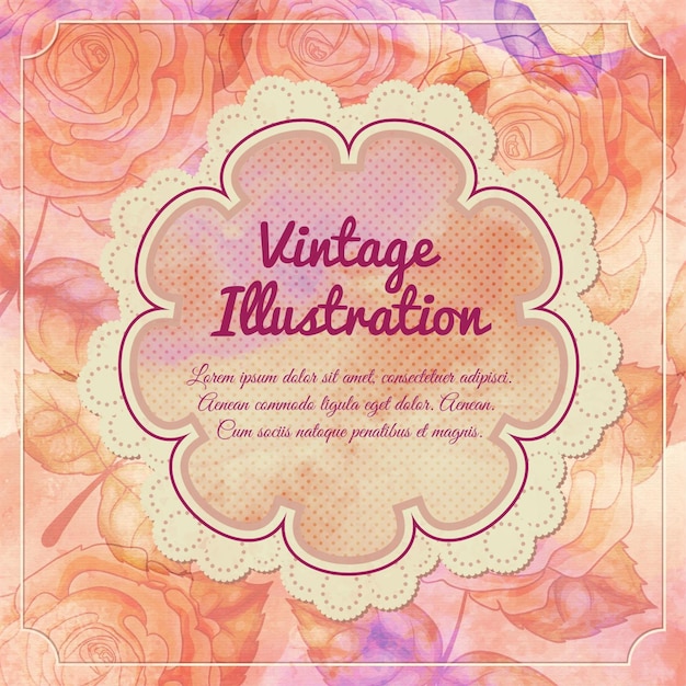 Vintage Kwiat Ilustracji