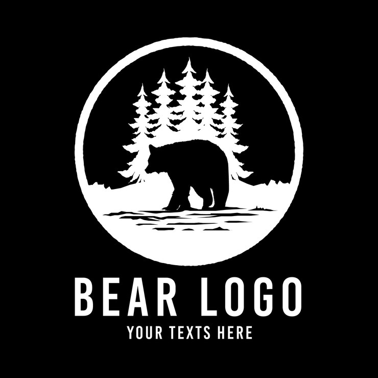 Wektor vintage logo bear wild animal bear