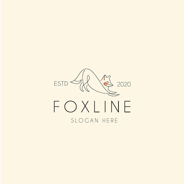 Vintage Logo Fox Line Monoline