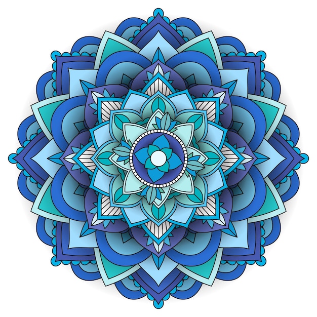 Vintage mandala z cienkimi liniami