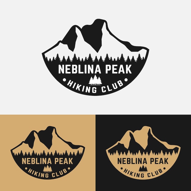 Plik wektorowy vintage mountain of neblina peak logo szablon projektu