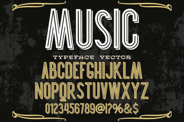 Plik wektorowy vintage muzyka projektowania etykiet typografii