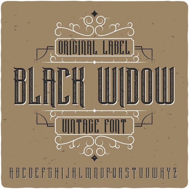 Vintage napis Black Widow