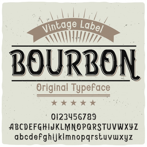 Vintage napis Bourbon