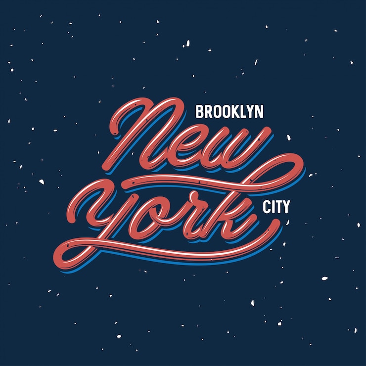Wektor vintage napis projekt. tekst nowego jorku. ilustracji wektorowych.