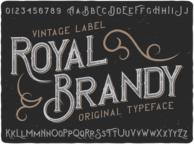 Vintage napis Royal Brandy