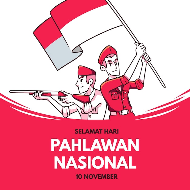 Plik wektorowy vintage pahlawan day