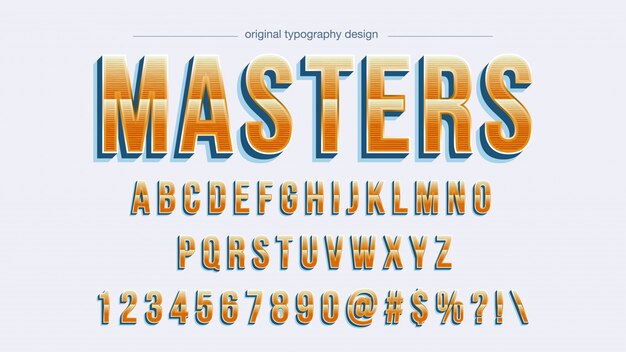 Vintage Pomarańczowy Gradient Typografia