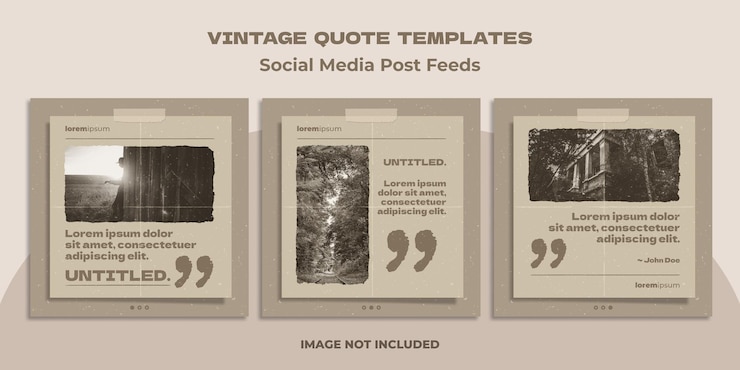 Wektor vintage quote social media post feeds