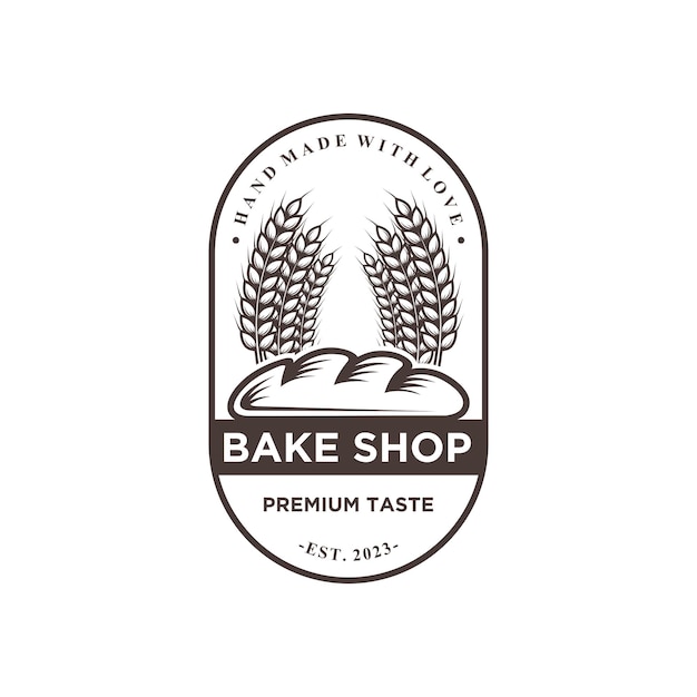 Vintage Retro Bakery Cake Shop Etykieta Logo Wektorowe Stempel Bread And Cakes Logo Projektowania Wektorowego