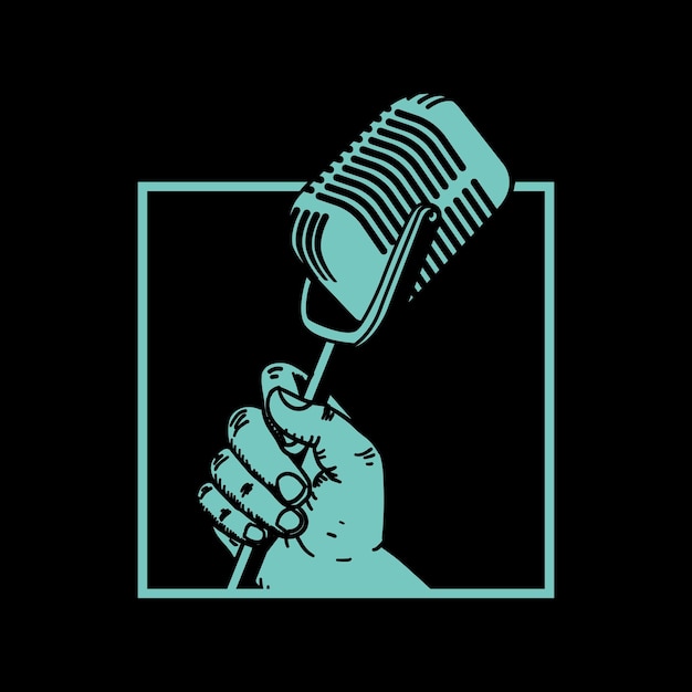 Vintage Retro Hand Hold Mic Mikrofon dla studia nagrywania podcastów muzycznych
