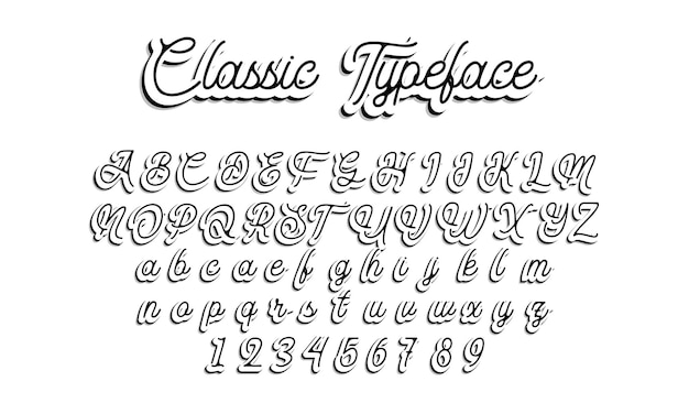 Vintage Retro Styl Kolorowy Wektor Alfabet Czcionka Typografia Krój Pisma