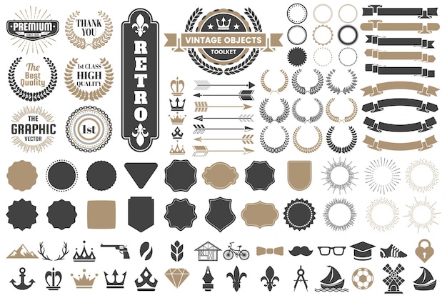Vintage Retro wektor logo na baner
