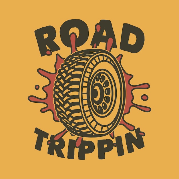 Plik wektorowy vintage slogan typografia road trip