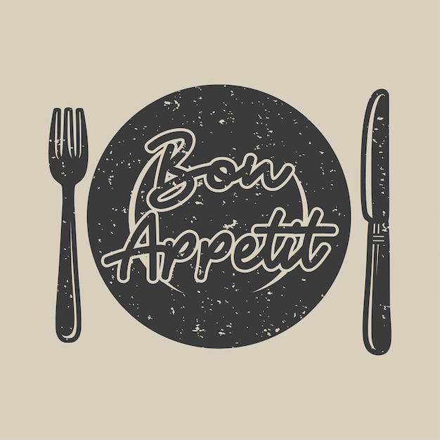 Vintage Slogan Typografii Bon Appetit Na Projekt Koszulki