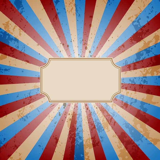 Vintage Sunburst w tle