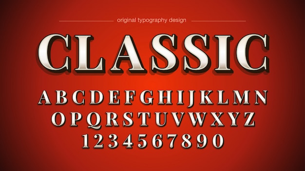 Vintage Typografia Pogrubiona Serif