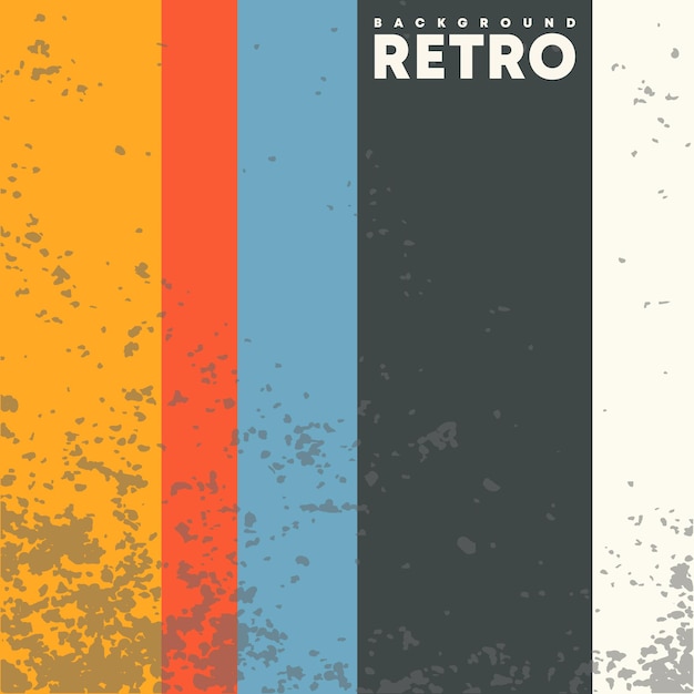 Vintage wzór tła z retro grunge tekstur i kolorowe paski. Ilustracja wektorowa.