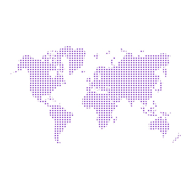 Violet gradient vector world map