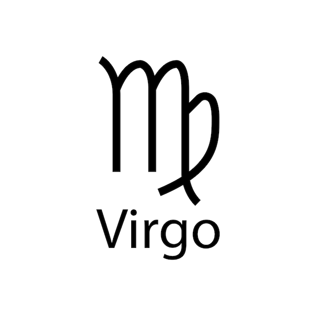 Virgo Symbol Zodiaku Ikona Wektorowy Szablon Ilustracja Logo Projekt