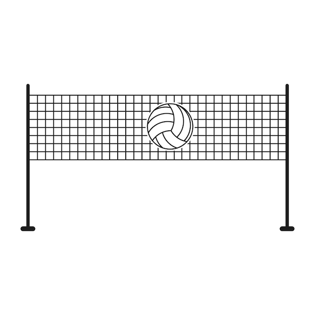 Plik wektorowy volleyball line art volleyball vector ilustracja siatkówki sport vector sport line art