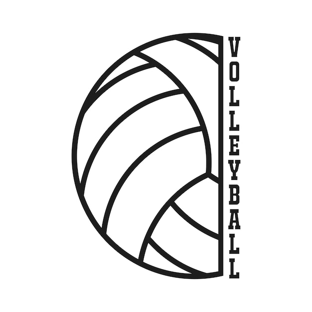 Volleyball Line Art Volleyball Vector Ilustracja Siatkówki Sport Vector Sport Line Art