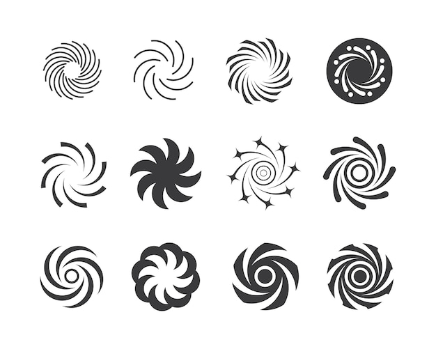 Plik wektorowy vortex logo ikona fala i szablon wektora spirali