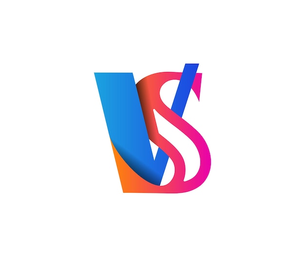 VS Versus Sign Text Typography Design Element flyer banner design