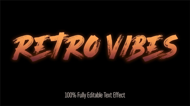 W pełni edytowalny efekt Retro Vibe Zastosuj z panelu stylów graficznych z rozmiarem czcionki od 350 do 500 punktów