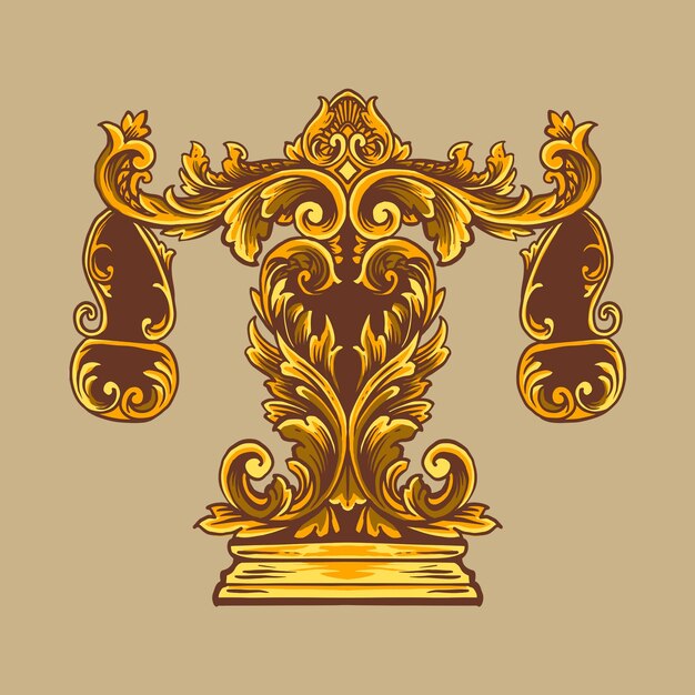 Waga waży luksusowy ornament