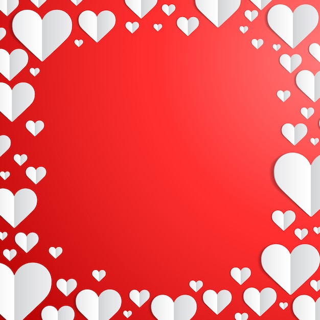 Walentynki-dzień Ramki Z Cięcia Papieru Serca