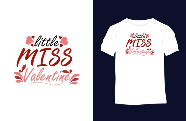 Walentynki lub cytaty miłosne Typografia Projekt koszulki