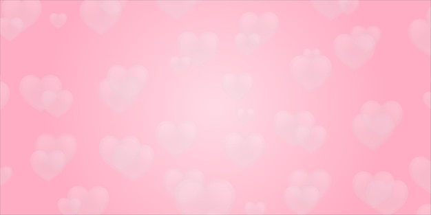 Walentynki Różowy Kolor Gradientu Z Tłem Wzoru Shap Serca