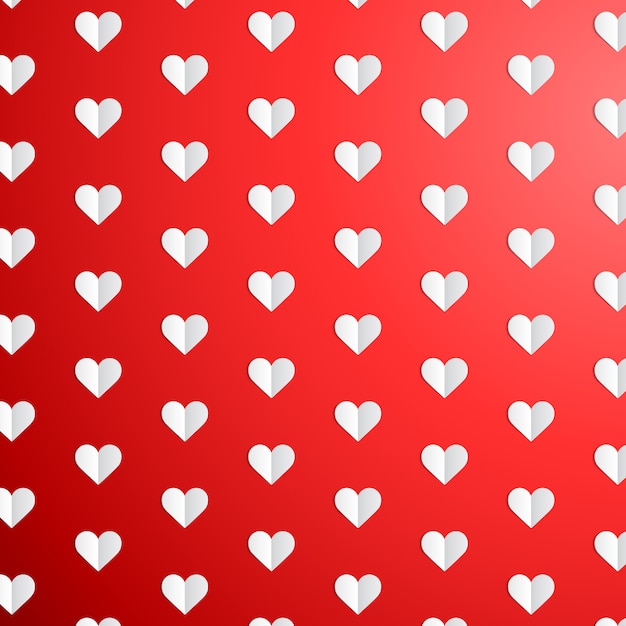 Walentynki Wzór Polka Dot Z Papieru Serca