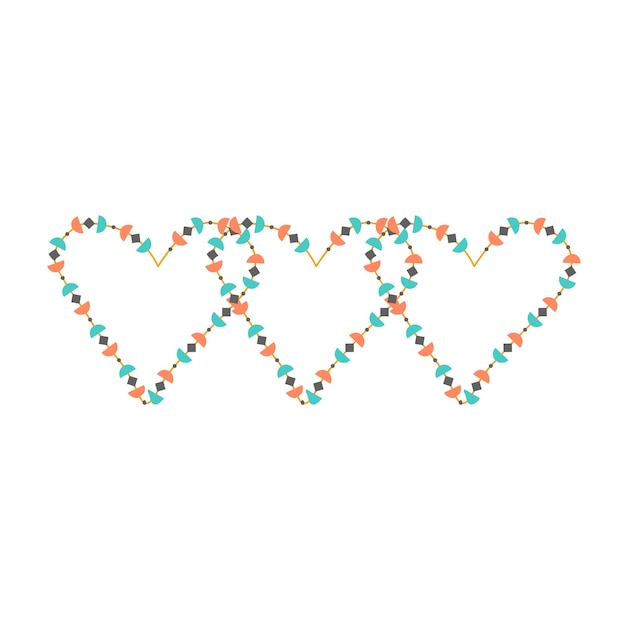 Walentynkowy symbol miłości projekt, dekoracyjny kształt miłości
