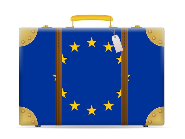 Walizka Podróżna Z Flagą Unii Europejskiej
