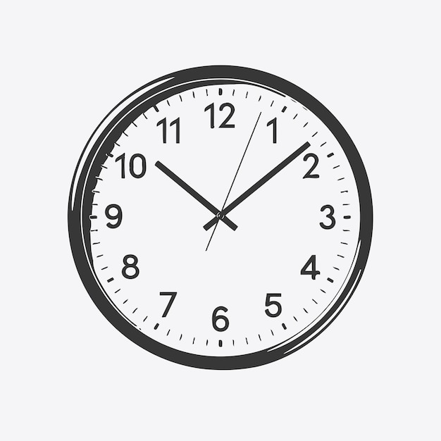 Plik wektorowy wall_clock_with_round_dial_3d_realistic_render_vector