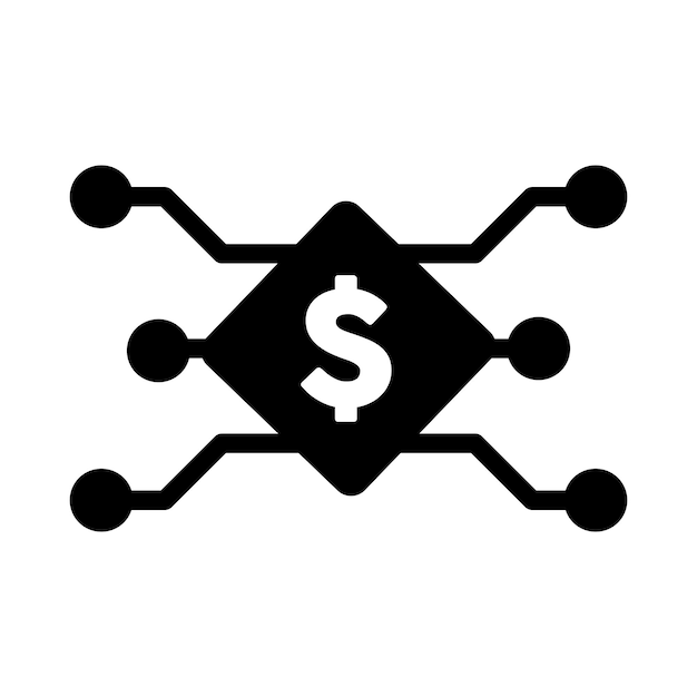 Plik wektorowy waluta wektora ikony symbolu dolara cyfrowego dla transakcji cyfrowych dla aktywów i portfela