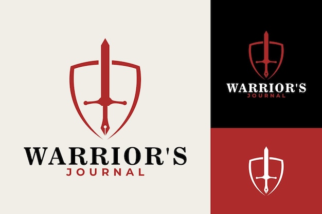 Warrior Sword Pen Journal Notes Projekt logo