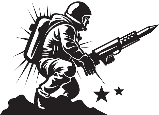 Warriorfury Rocket Soldier Black Icon Rocketprecision Soldier Firing Rocket Emblem